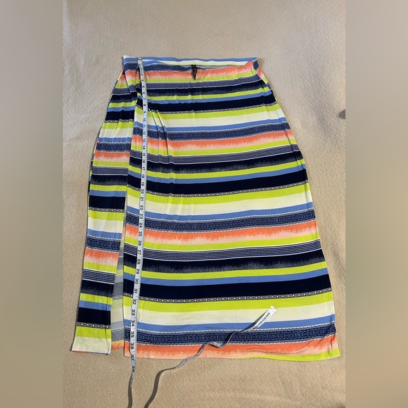 Jessica Simpson Plus Striped Multicolor Women's Skirt 2X - Picture 4 of 7